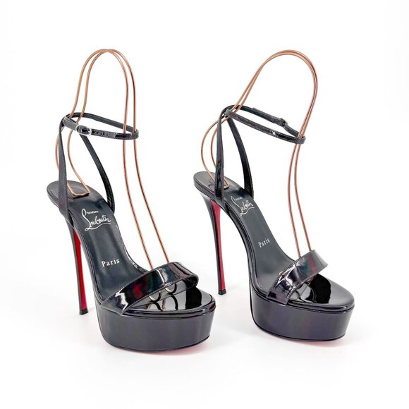 Christian Louboutin Shoes - Christian Louboutin Loubi Queen Alta Platform Sandals Size 38.5 US 8.5 Black
